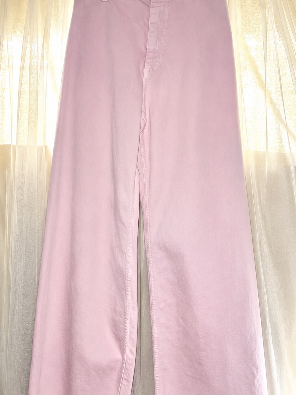 Zara Light Pink Wide-Leg High-Rise Jeans